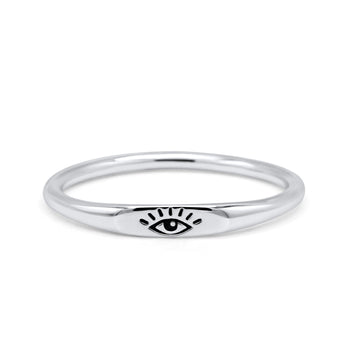 Dainty Evil Eye New Design Oxidized Thumb Band